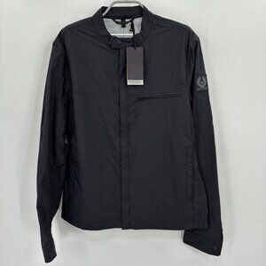 Belstaff Black Samford Blouson Full Zip Ripstop Jacket size 48 Men’s Biker Style